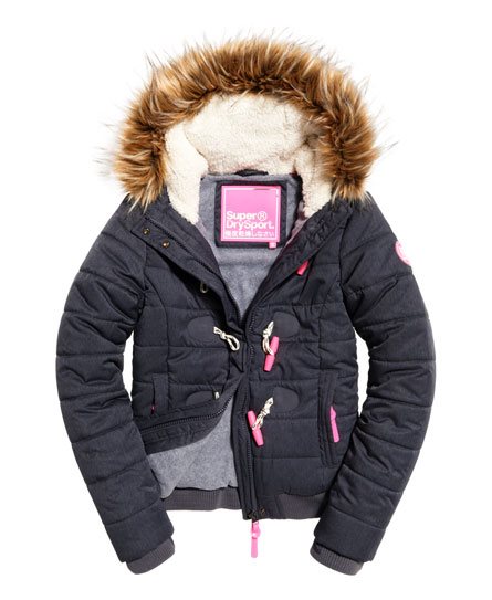 Superdry marl toggle puffle jacket Donkerblauw Blue Zeewolde